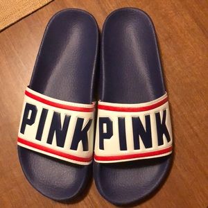 VS Pink brand slide sandals